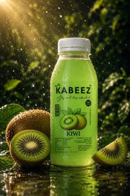 Kabeez Kiwi fruit drink, 200ml glass bottle