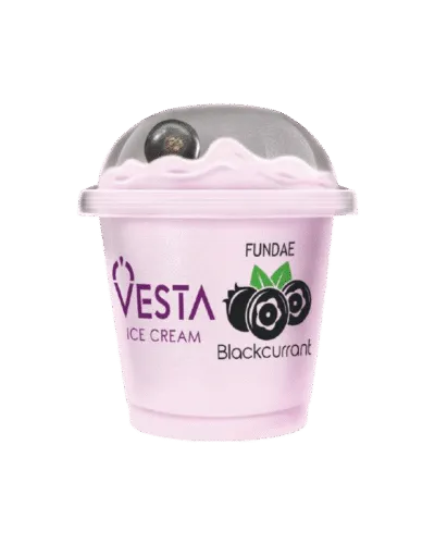 Vesta Black Currant Sundae cup